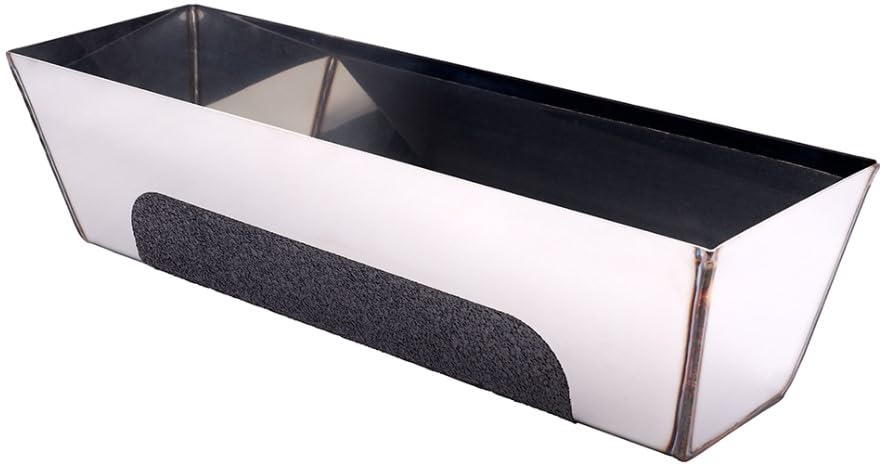 TOOLPRO Stainless Steel Mud Pan - Drywall Taping Pan with Tapered Sides and Sheared Edges - Rust-Resistant Joint Compound Pan for Professional Drywall Finishing