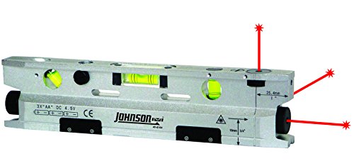 Johnson Level & Tool 40-6184 Magnetic Torpedo Laser Level, Silver & Black, 1 Laser Level