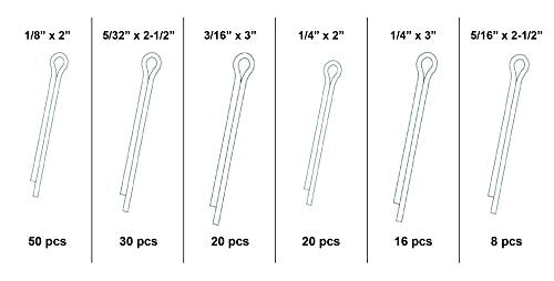 Swordfish 31100 - 144pc Cotter Pin Assortment