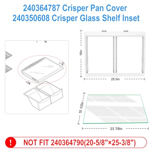 UPGRADED 240364787 Refrigerator Crisper Drawer Cov