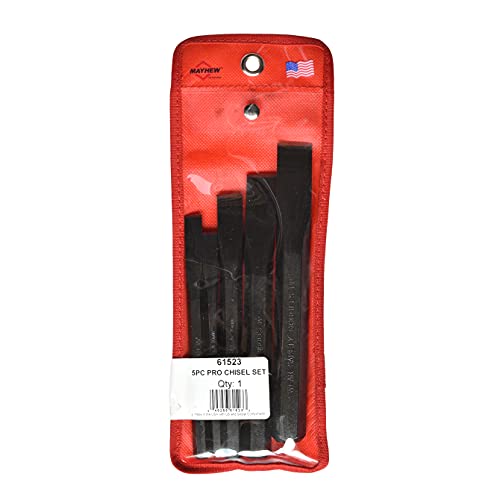 Mayhew Tools 61523 Cold Chisel Set, 5-Piece, Black Oxide Finish