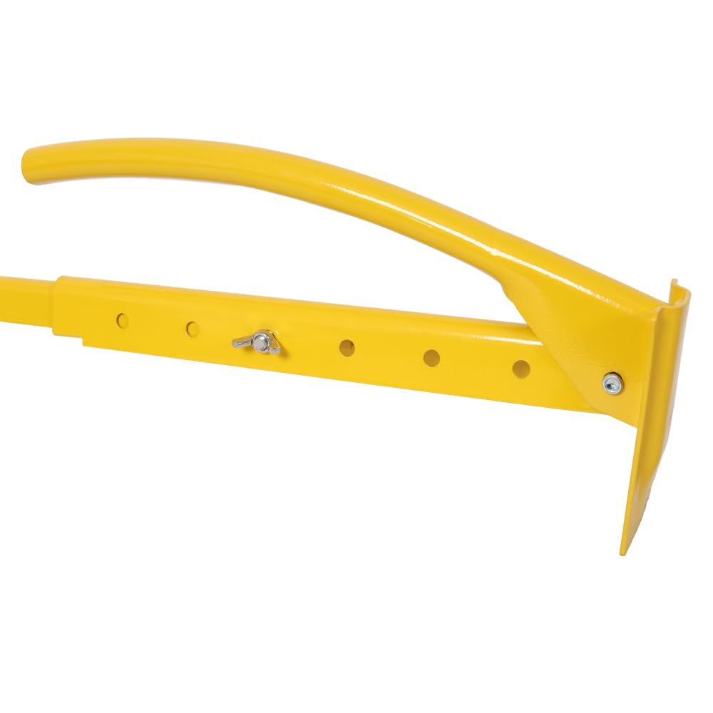 Luxebough Masonry Tools, Adjustable Brick Tongs for Bricks Lifting Carrying, Heavy-Duty Steel Brick Tong Lifter, 26-3/8in Max Width, Powder-Coated Yellow, Professional Upgrade, 2 Pack
