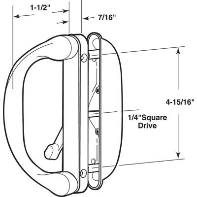 Sliding Patio Door Handle Set for Milgard