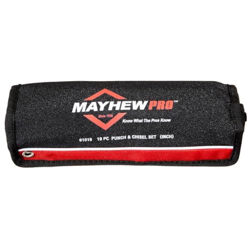 Mayhew Tools 61019 Punch and Chisel Set, 19-Piece, Black Oxide Finish