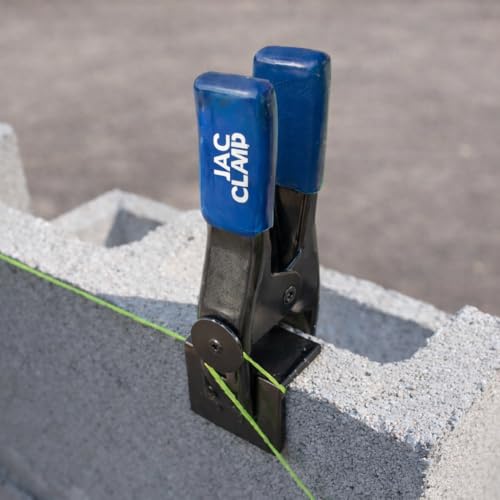 Bon Jag Clamp Line Holders (Pair) – Heavy-Duty Mason Line Clamps for Brick, Block & Fence – Secure Vertical & Horizontal String Control for Fast, Accurate Course Changes