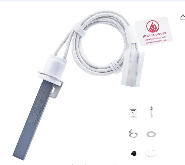 HEATFOUNDER 90S Ignition Time Silicon Nitride Hot Rod Igniter Pellet Grill Igniter Rod for Pitboss Camp Chef 100% Pit Boss Igniter Replacement Hot Rod Igniter Heating Element