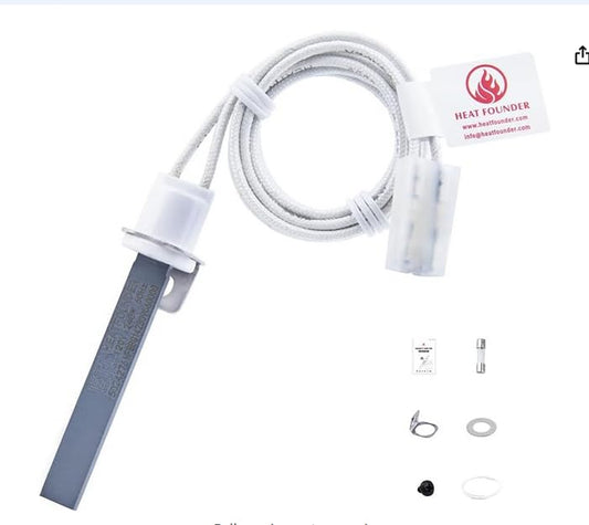 HEATFOUNDER 90S Ignition Time Silicon Nitride Hot Rod Igniter Pellet Grill Igniter Rod for Pitboss Camp Chef 100% Pit Boss Igniter Replacement Hot Rod Igniter Heating Element