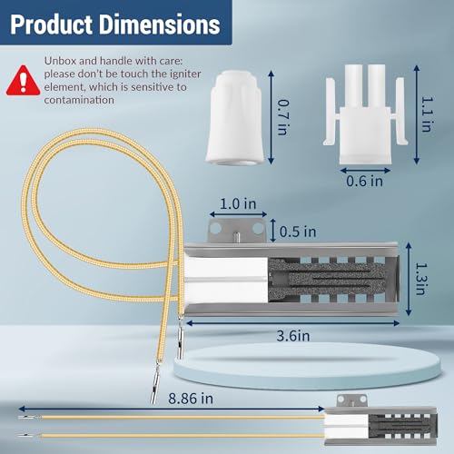 2 Pack Gas Oven Igniter Compatible with DG94-00520