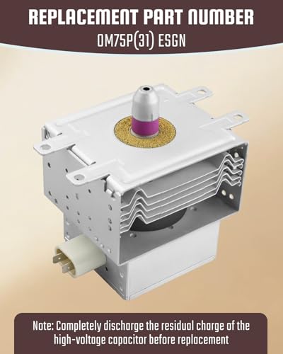 OM75P(31) ESGN Magnetron Fit for Samsung GE Kenmore Microwave Magnetron Assembly Replacement Part Replace WB27X10516, PS239660, 911265, AP3185215, WB27X10343, WB27X1114, WB27X1156