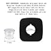Univen Blender Lid Filler Cap Compatible with Oster and Osterizer Blenders Jar Lids with 2" (5cm) Hole Made of Strong Clear Plastic