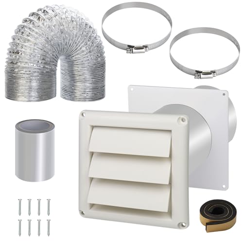 4 Inch Dryer Vent Kit with Hose/Duct Connector/Wal