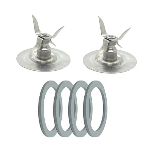 2 Pack of Blender Replacement Parts Blender Ice Crusher Blade with 4 Rubber O Ring Sealing Ring Gasket for Oster Osterizer