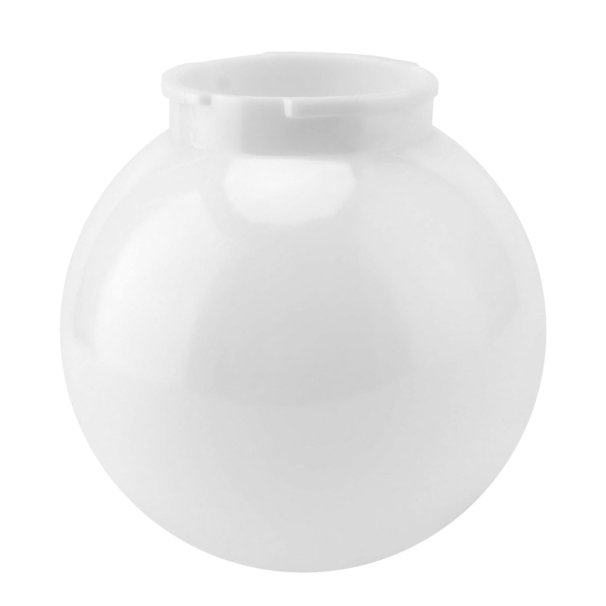 KOHAND 2 Pcs White Acrylic Replacement Globe, 6x6x3 inch Replacement Globe Shade, Smooth Light Covers for Light Fixture Decorative, Lighting Replacement