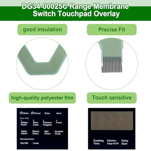 DG34-00020A Range Membrane Switch Touchpad Overlay