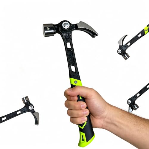 Adjustable Claw Hammer, 32 oz, 45# Carbon Steel Forged, Magnetic, 13.98''
