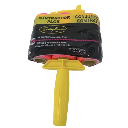 US Tape Company US Tape 45162 Stringliner® PRO Fl. Pink Braid CTR PCK - 750' Masons Twine w/Reel