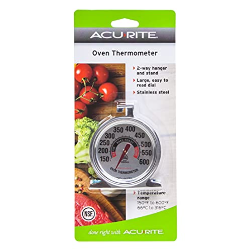 AcuRite 00620A2 Stainless Steel Oven Thermometer (