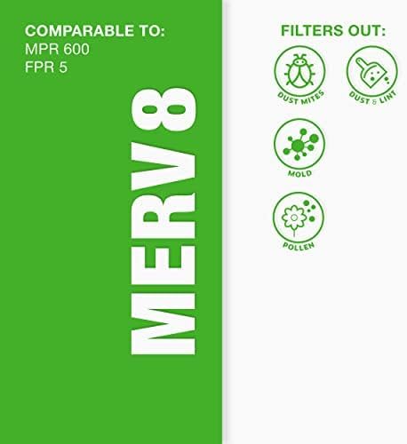 Aerostar Air Filter 16x25x1 MERV 8 AC Filter, HVAC, Furnace Filter, 4 Pack