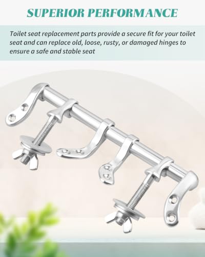 Toilet Seat Hinges Replacement Parts Fit for Wood Toilet Seats 140mm