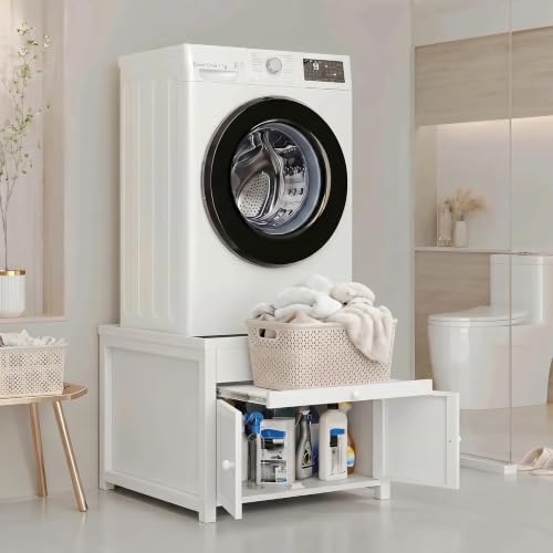 GangMei 29" Washer and Dryer Pedestal with Storage