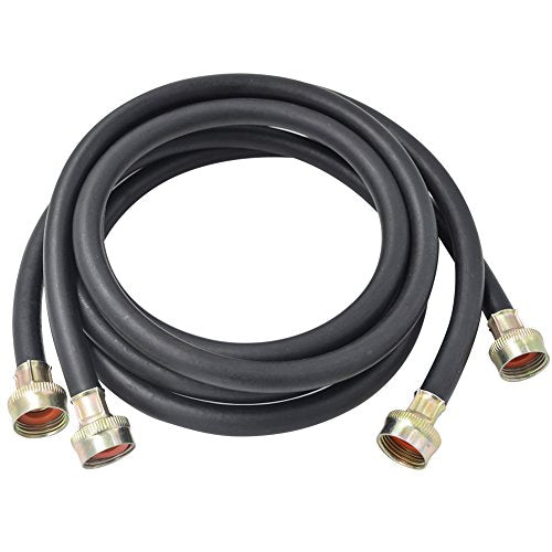 TTFLEX Washing Machine Hoses 6FT Rubber, 3/4" Hot 