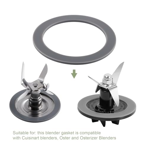 Equust 6-Pack Rubber Gaskets Sealing O-Ring Compatible with Oster Blender Replacement Parts, Small, Grey