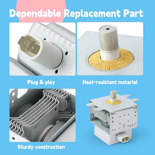 GLOXTED W10754299 Microwave Magnetron Compatible with Whirlp MH1160XSY1 WMH31017HZ0 WMH31017HB0 Microwave Oven, Replace 2M226-03GWH W10216360 W10496310 W10210845 W11391712 8206341 2M248J 2M319H
