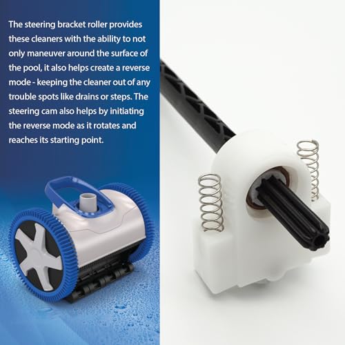 PVXH011SA Steering Bracket Roller Replacement Part Fits for Hayward Phoenix AquaNaut 200 400 450 and Poolvergnuegen 2 Wheel and 4 Wheel Suction Side Automatic Pool Cleaners
