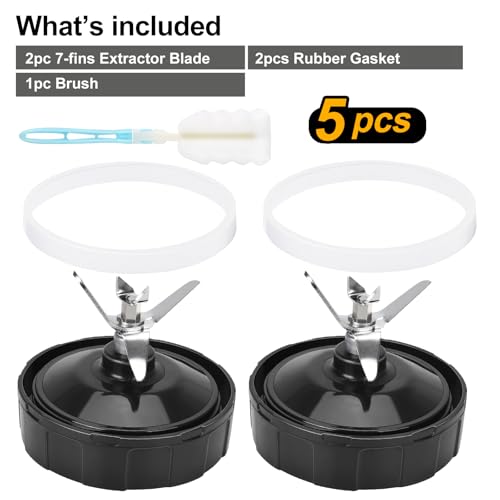 7 Fins Blender Blade Replacement Parts 2pcs Compatible with Ninja Blender Top Lid Accessories for Ninja Auto iQ BL682-30 BL642-30 BL450-30 BL482-30 BL687CO-30 ect.
