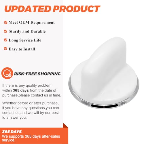 WH01X10310 Washer Control Knob (White) Fit for GE 
