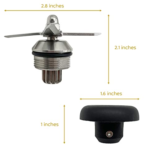 Blender Wet Blade Replacement Assembly with 891 Drive Socket 1151 1152 STM102R 104675-1 Compatible with Vitamix 500 5200 6300 VM0103 Standard 1195 15504 15643 15652 58625 58805 64oz and 32oz Container