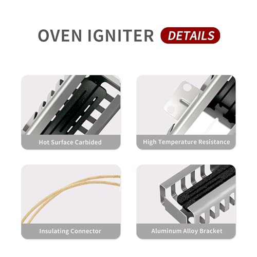 GEIparts DG94-00520A DG94-01441A Gas Range Oven Flat Igniter for Stove, Ignitor Replaceable AP5577941, PS4241428, 114491, 2692271