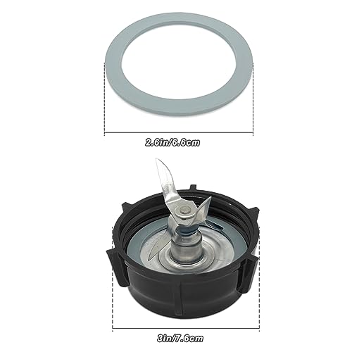 for Oster Blender Replacement Parts Blender Ice Crusher Blade with Jar Base Cap Coupling Stud Slinger Pin and 2 Rubber O Ring Sealing Ring Gasket