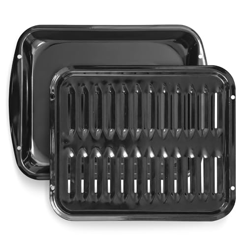 Broiler Pan for Oven Nonstick Porcelain Coated - 1