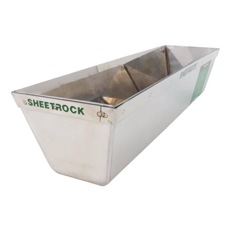 USG Sheetrock Tools 14" Matrix Stainless Steel Drywall Mud Pan with Reinforced Band, Rust-Resistant Joint Compound Pan for Drywall Taping, Texturing and Finishing