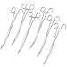 OdontoMed201 Set of 6 Hemostat Locking Forceps 10 Inches, Curved Stainless Steel - Multipurpose Ideal Hemostats for Nurses, Fishing Forceps, Crafts and Hobby