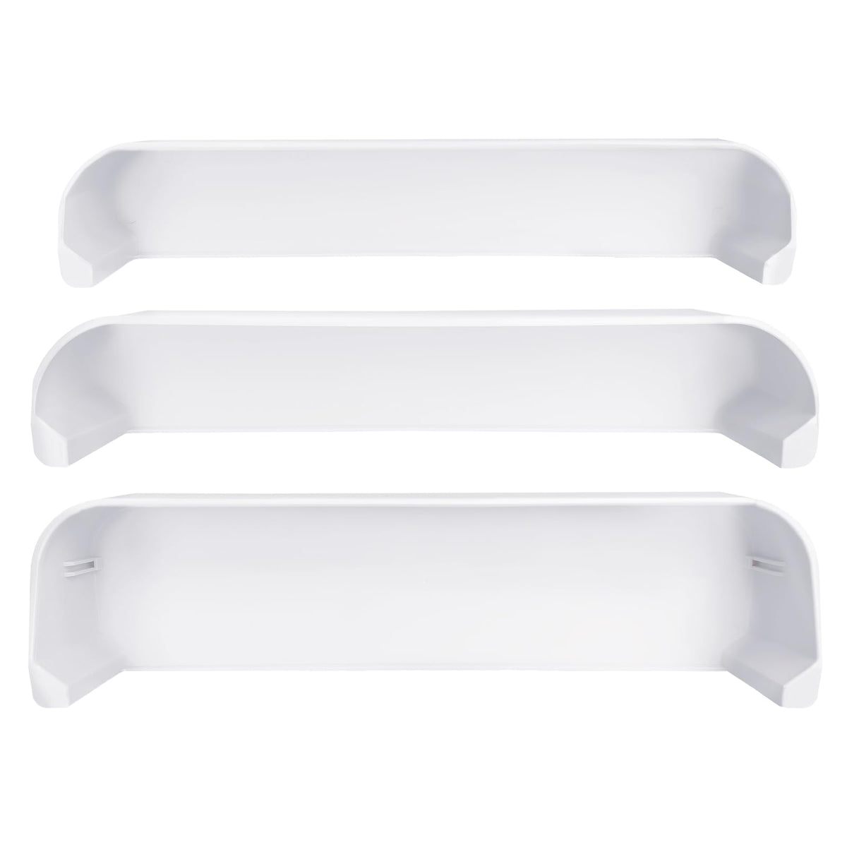 Genukraft 29325760166 RV Fridge Door Shelf Replacement Kit, Fit for Dometic DM2652 DM2852 RM Series Fridges 3 Pack White Freezer Upper Bottom Door Bin Snap-In Food Grade Replacement