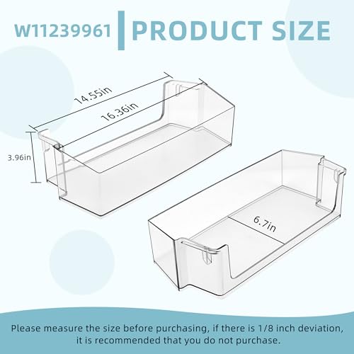 Upgraded W10900538 W11239961 Refrigerator Door She