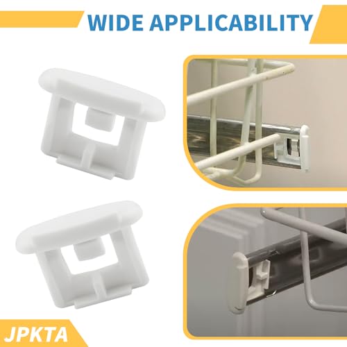 2 Pack WD12X10304 Dishwasher Upper Rack Slide End Cap Stop Clip Replacement Part by JPKTA Compatible with GE Hotpoint Kenmore Dishwashers Top Rack Repalces AP4484666 WD30X97 1556527 WD12X0344