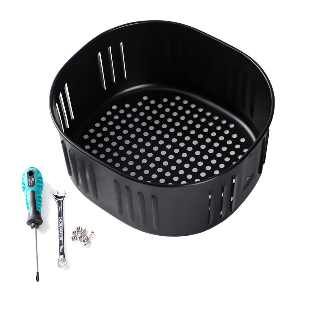 Air Fryer Replacement Basket for Power XL 5.3QT,Air Fryer Accessories for Gowise USA 5.8QT,Non-Stick Fry Basket