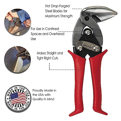 MIDWEST Aviation Snip, Left Cut Upright Tin Snips