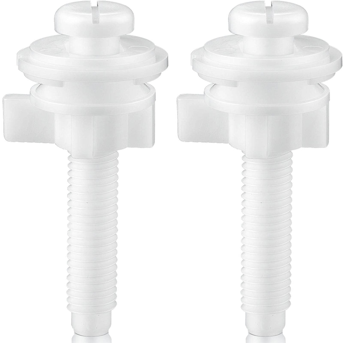 Jetec 2 Pack Toilet Seat Screws Kit, Plastic Bolts Nuts & Washers