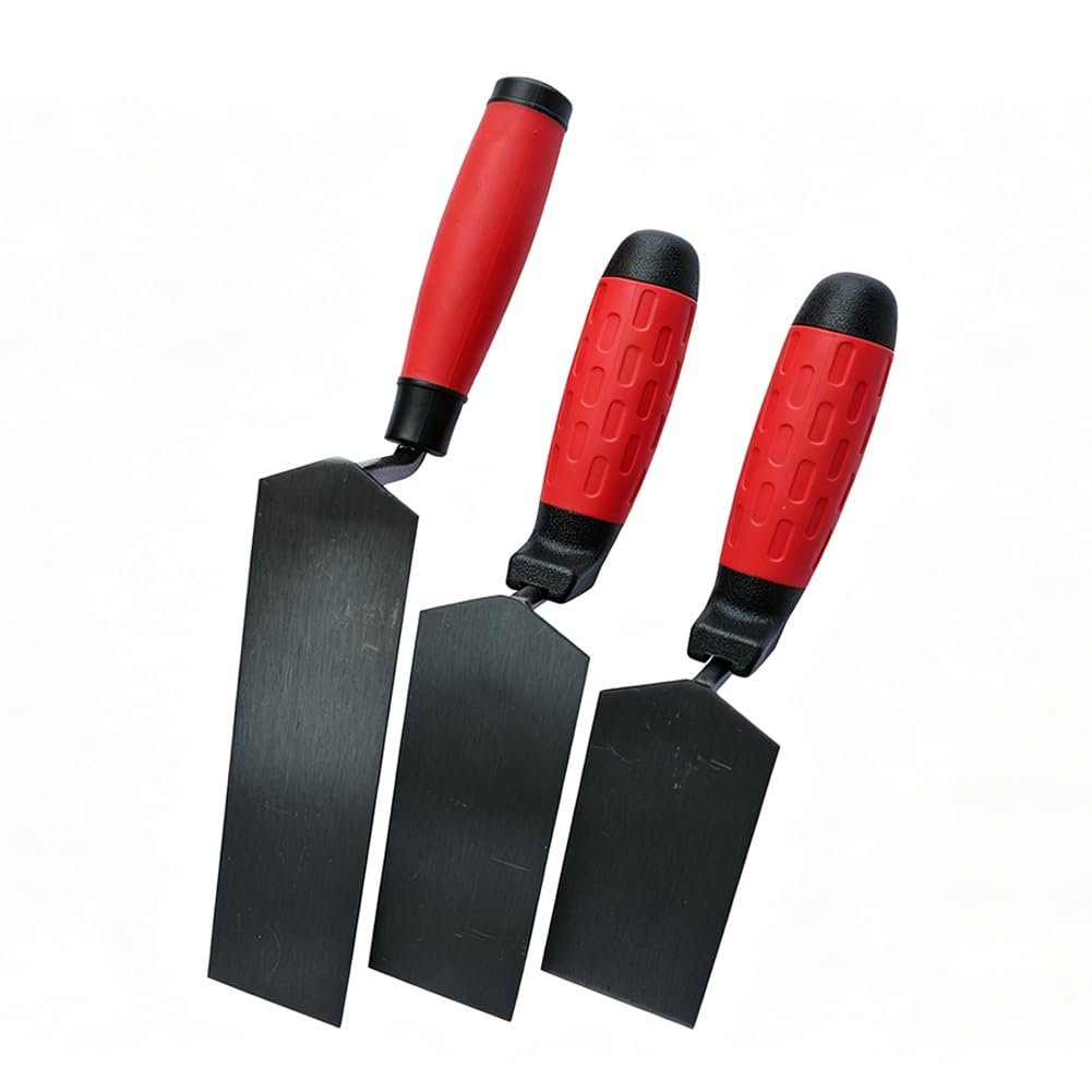 3 Pack Industries Margin Trowel Set, 8"x2"; 6"x2"; 5"x2" Professional Masonry Flooring Tool for Concrete, Cement, Tile