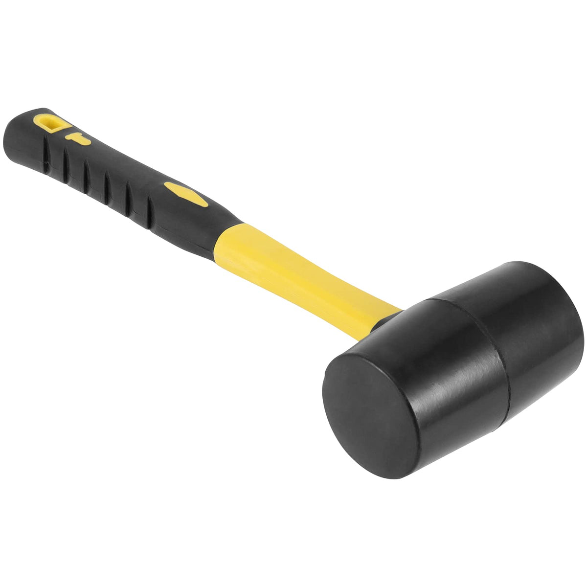 3 PCS 16 OZ Black Rubber Mallet Hammer, Rubber Mallet with Non Slip Handle for Camping, Woodworking and Flooring