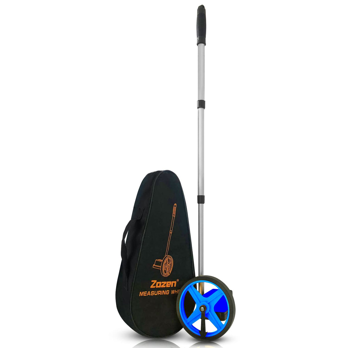 Zozen 6-Inch Measuring Wheel in Feet and Inches, Telescopic Handle, Blue