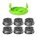 Greenworks 0.065" Dual Line Auto-Feed String Trimmer Spools (6-Pack) + Replacement Spool Cover