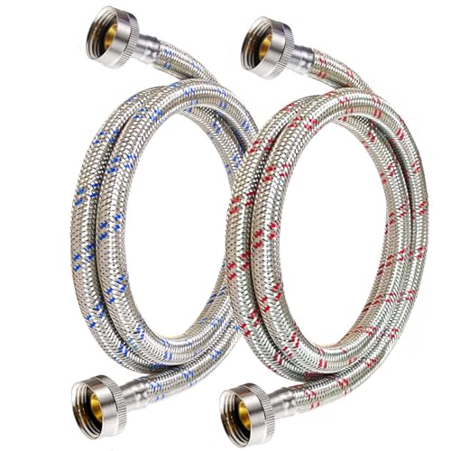Premium 4 Ft Stainless Steel Washing Machine Hoses