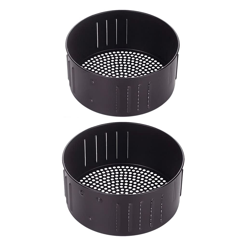 YILIANLIN 2.6L 3.5L Non-stick Air Fryer Basket Baking Drain Oil Frying Accessories Kitchenware Air Fryer Basket Replacement Power Air Fryer Xl, Black