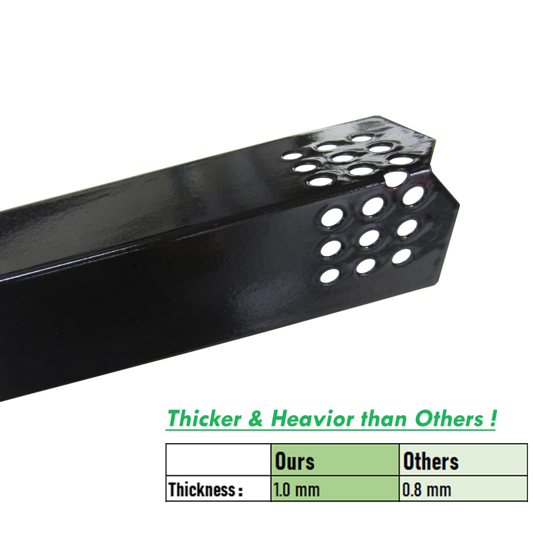YIHAM 14 9/16 Inch Heat Plate for Grill Master 720-0697 Nexgrill 720-0830H 720-0783E 720-0783EH 720-0882A 720-0925P BHG 730-0783W Replacement Parts Heat Shield Tent Flame Tamer Set of 4 KP708