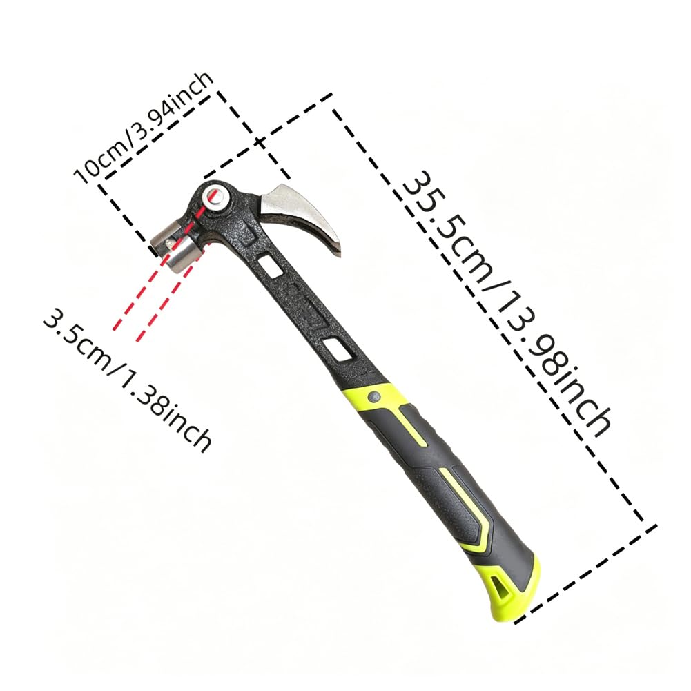 Adjustable Claw Hammer, 32 oz, 45# Carbon Steel Forged, Magnetic, 13.98''